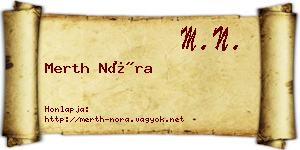 Merth Nóra névjegykártya