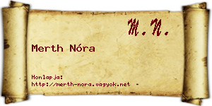 Merth Nóra névjegykártya