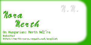 nora merth business card